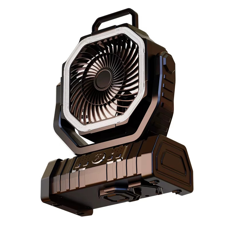 Camping Ceiling Fan 20000Mah Rechargeable Camping Circulator with Light and Remote Control Cool Air Circulation Camping Fan