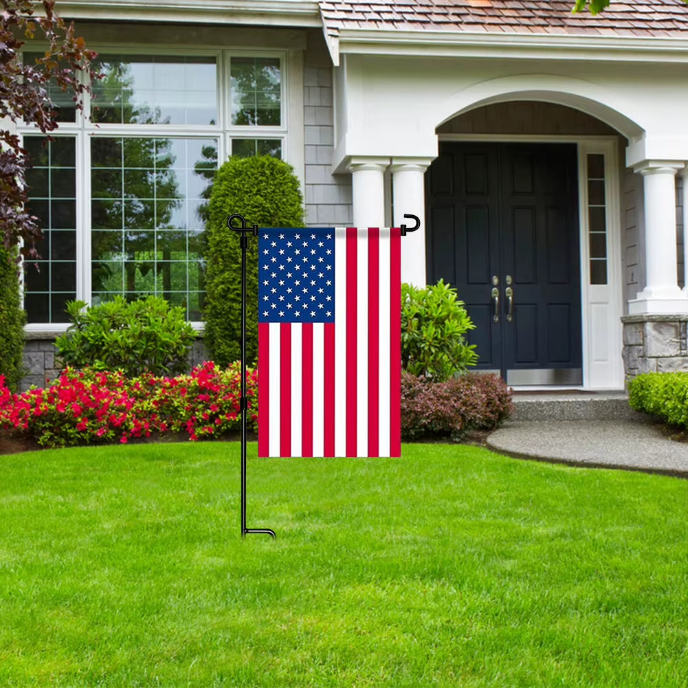 Garden Flag Stand Garden Flag Holder Stand with Clip and Stopper Yard Flag Holder Metal Garden Flag Pole for Garden Decor
