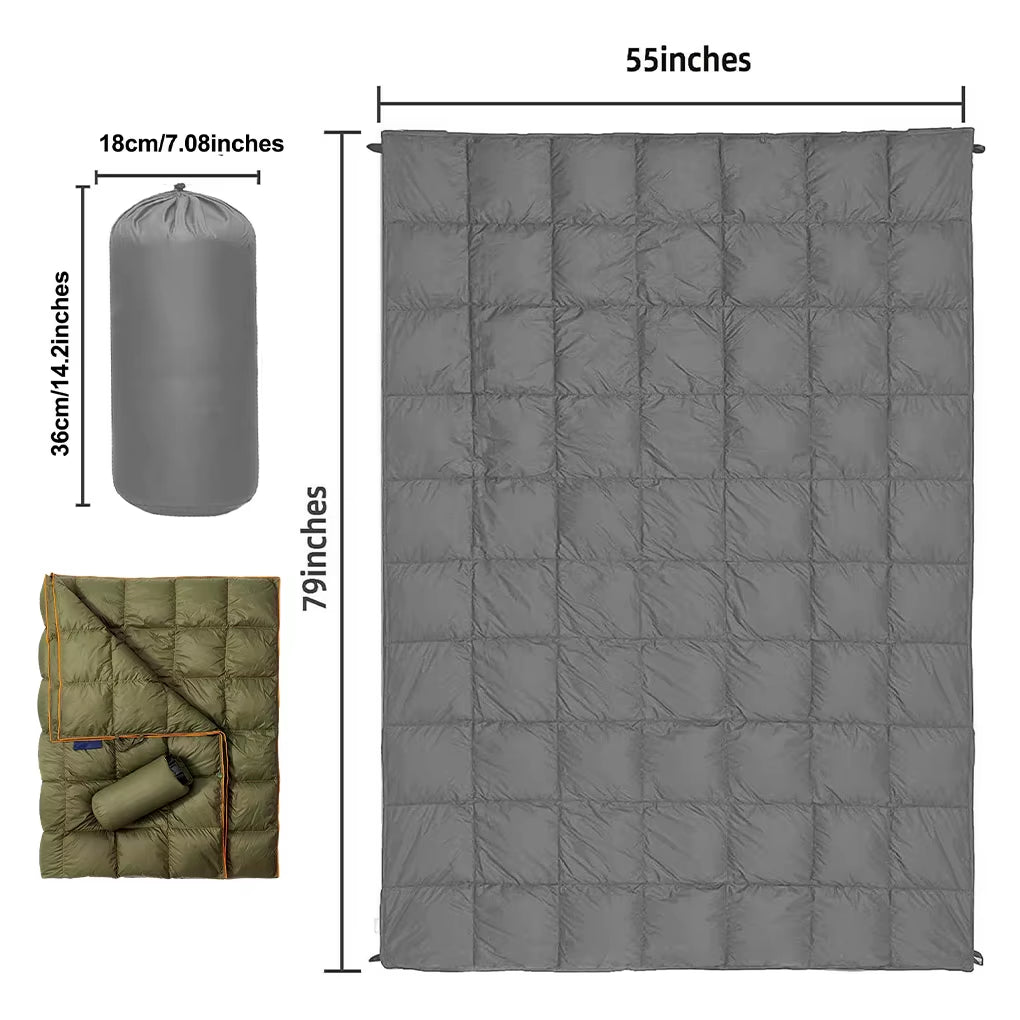 Camping Quilt Portable Camping Accessories Picnic Warm Blanket Travel Sleeping Mattress Travel Mat for Camping Shooting Hunting