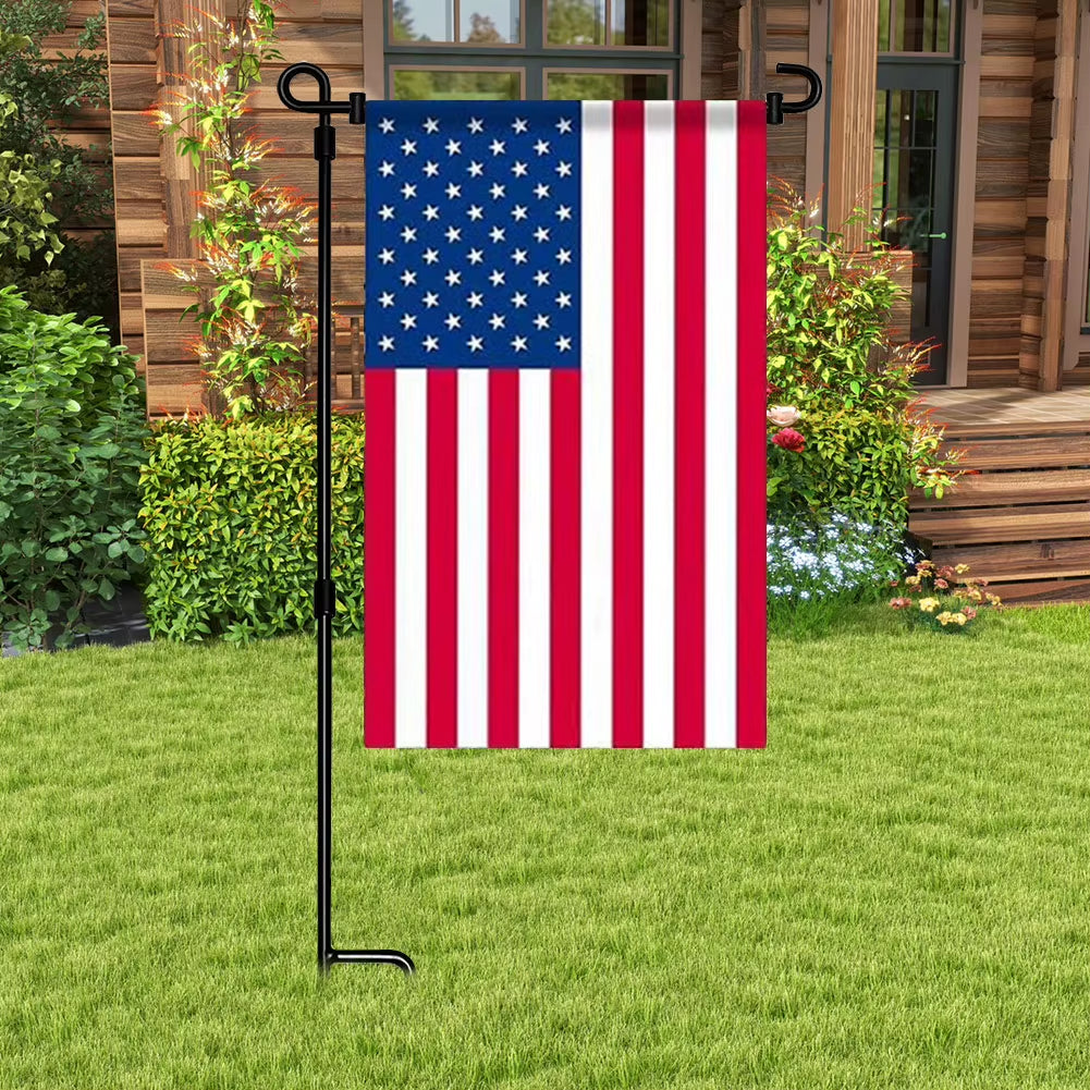 Garden Flag Stand Garden Flag Holder Stand with Clip and Stopper Yard Flag Holder Metal Garden Flag Pole for Garden Decor