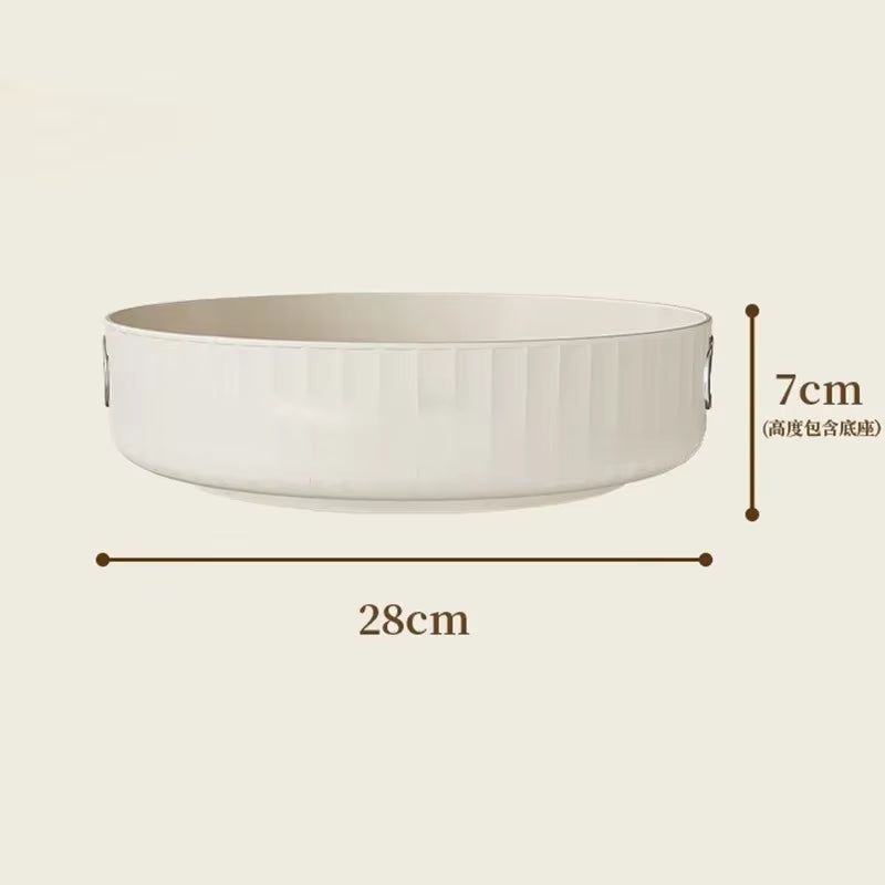 360Degree Rotatable round Tray Countertop Multi Purpose Storage Tray Rotating Storage Rack Kitchen Storage Bathroom Organization