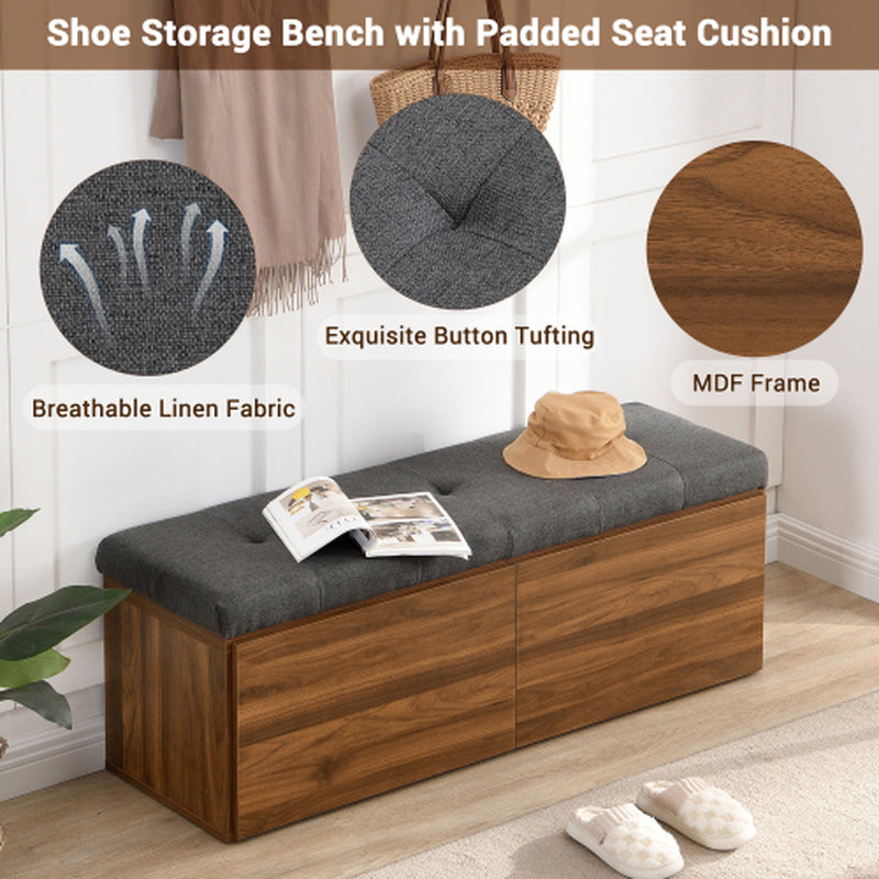 49-Inch Storage Shelves, Locker Storage, Footstool