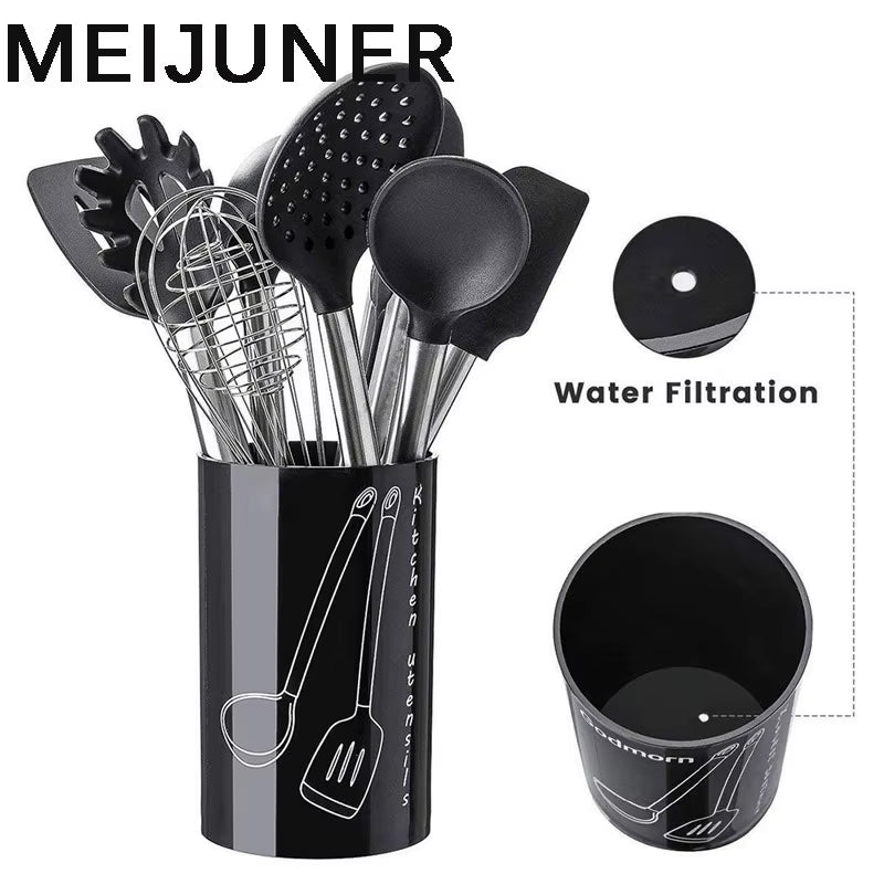 9Pcs Kitchen Silicone Tools Cook Tools Kitchen Gadgets Cooking Tool Egg Beater Spoon Spatula Brush Kitchenware MJ272