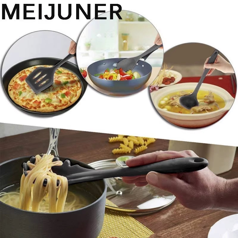 9Pcs Kitchen Silicone Tools Cook Tools Kitchen Gadgets Cooking Tool Egg Beater Spoon Spatula Brush Kitchenware MJ272