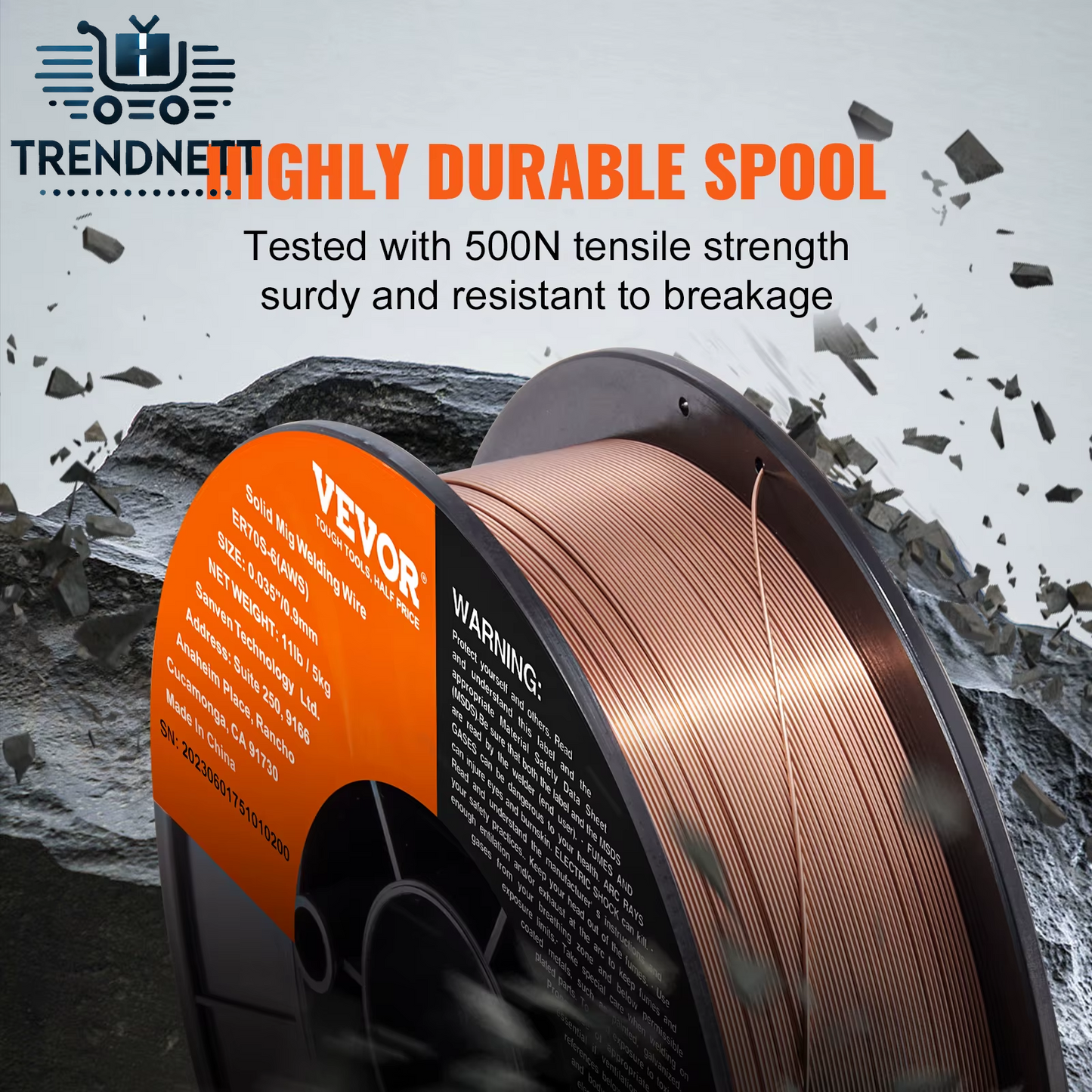 VEVOR Solder Welding Wire 0.035/0.03 Inch Stainless Steel Copper Flux Cored Gasless Welding Wire for All Gas Welder Machine