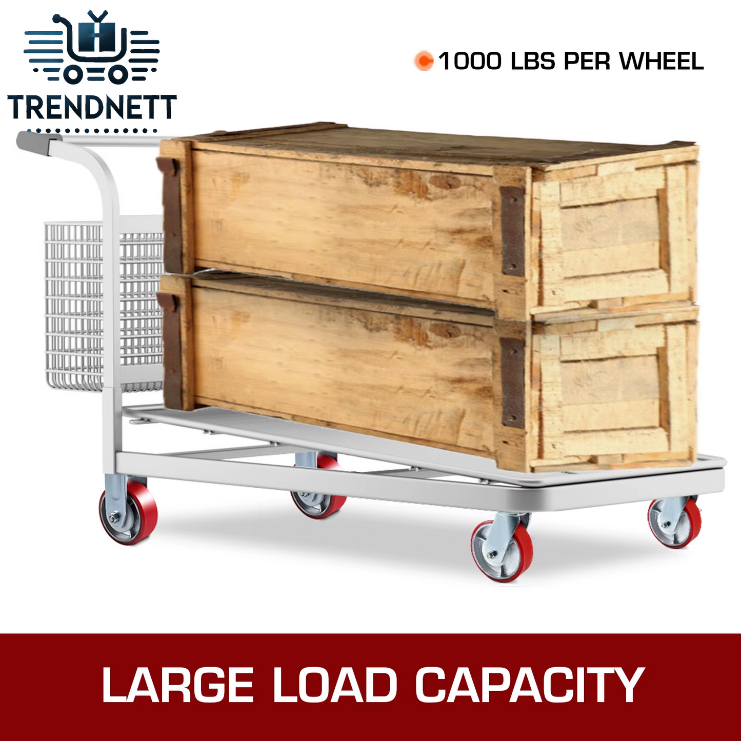VEVOR 4 Pack 6" X 2" Heavy Duty Iron Core Polyurethane 2 Rigid and 2 Swivel Casters with Side Brake 1000LBS Capacity per Wheel