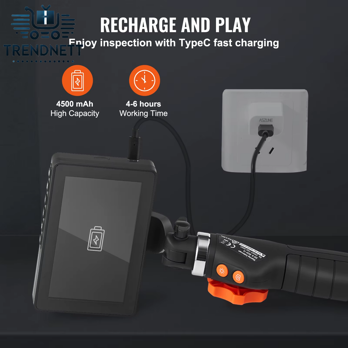 Articulating Borescope Camera with Light Two-Way Articulated Endoscope Inspection with 6.4Mm Tiny Lens 5" IPS 1080P Screen