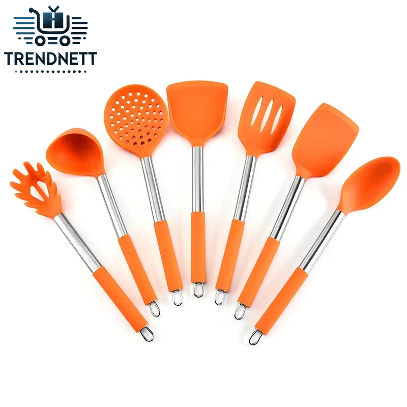 Stainless Steel Handle Silica Gel Kitchenware 7 Pieces Kitchen Tools Cooking Gadgets Kitchen Accessories Cooking Tools