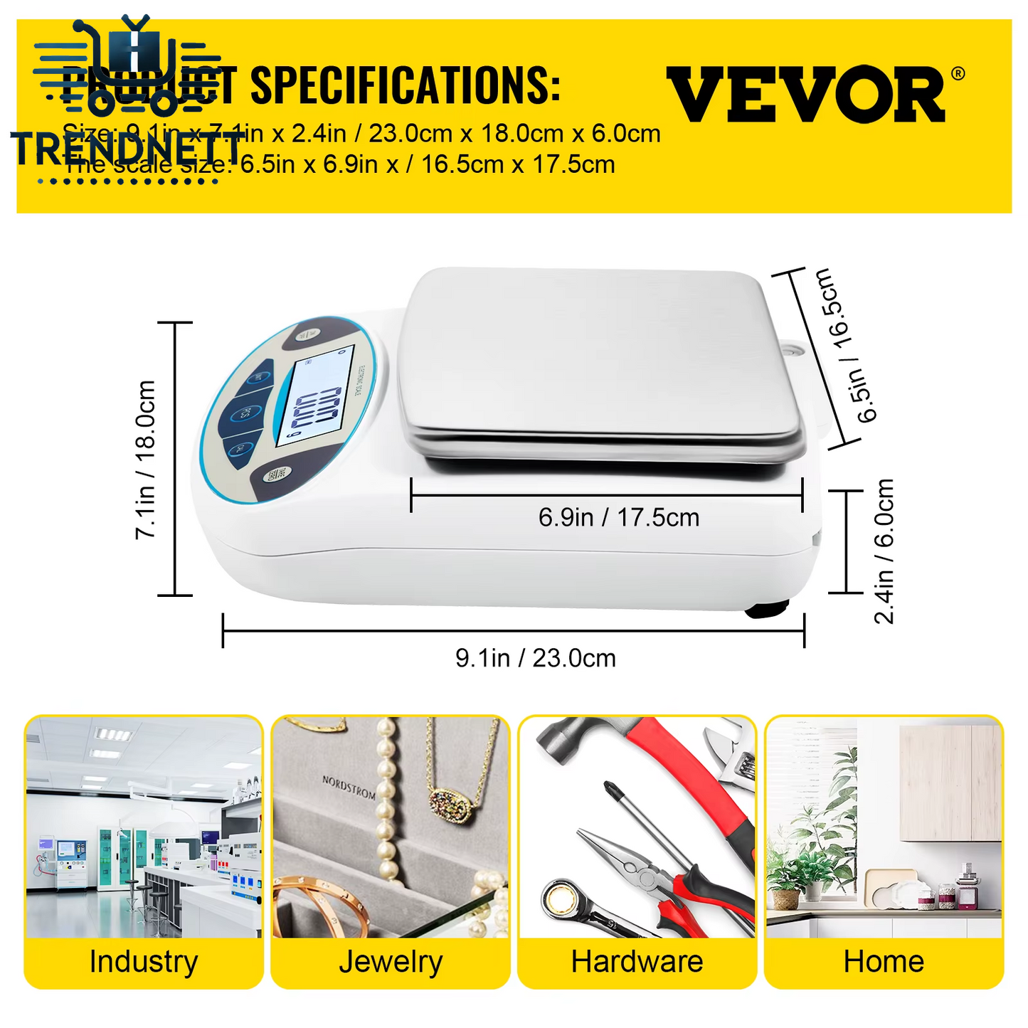 VEVOR Kitchen Scale 5000G X 0.01G Lab Analytical Balance W/ LCD Backlit Screen Digital Weight Mini Precision Pocket Electronic