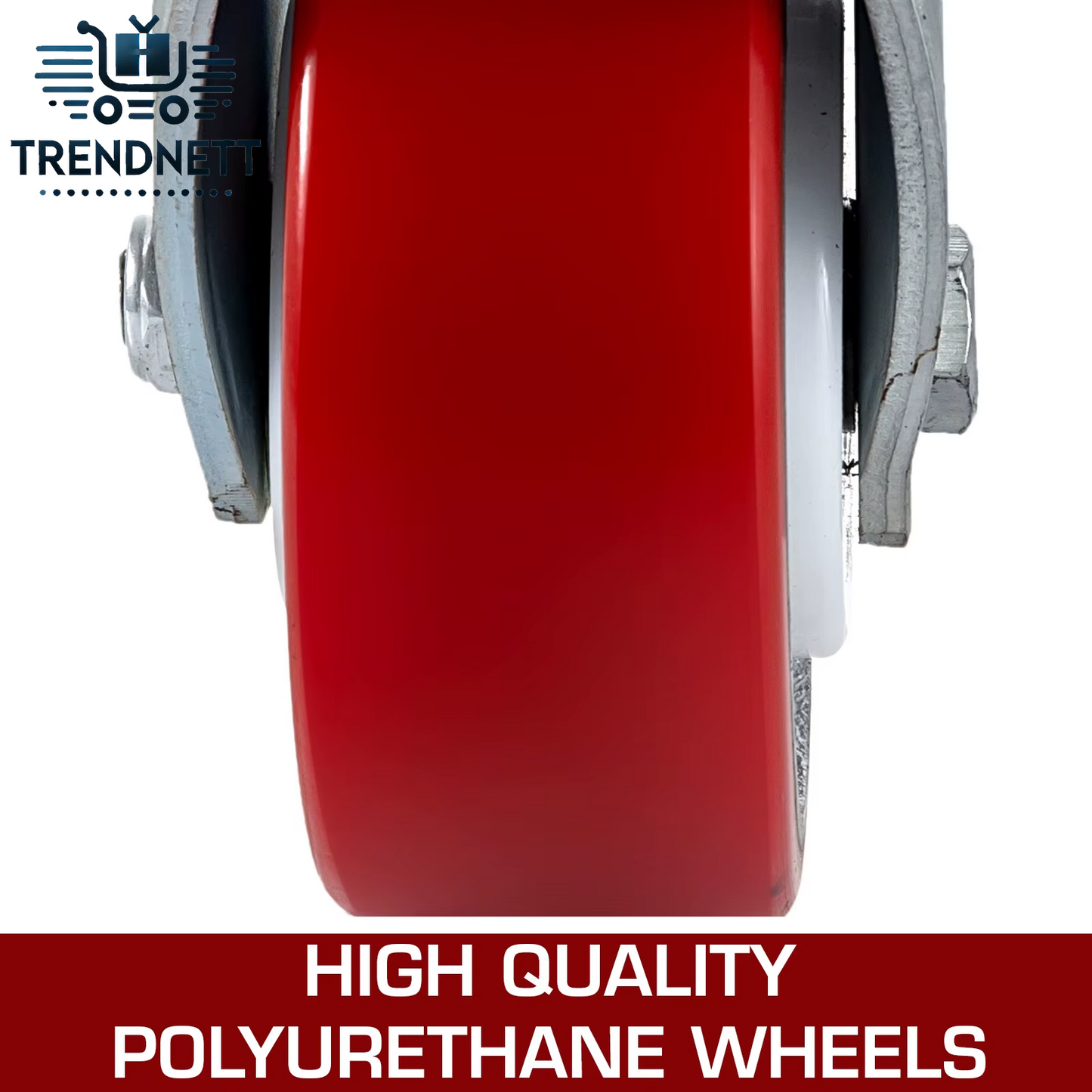 VEVOR 4 Pack 6" X 2" Heavy Duty Iron Core Polyurethane 2 Rigid and 2 Swivel Casters with Side Brake 1000LBS Capacity per Wheel