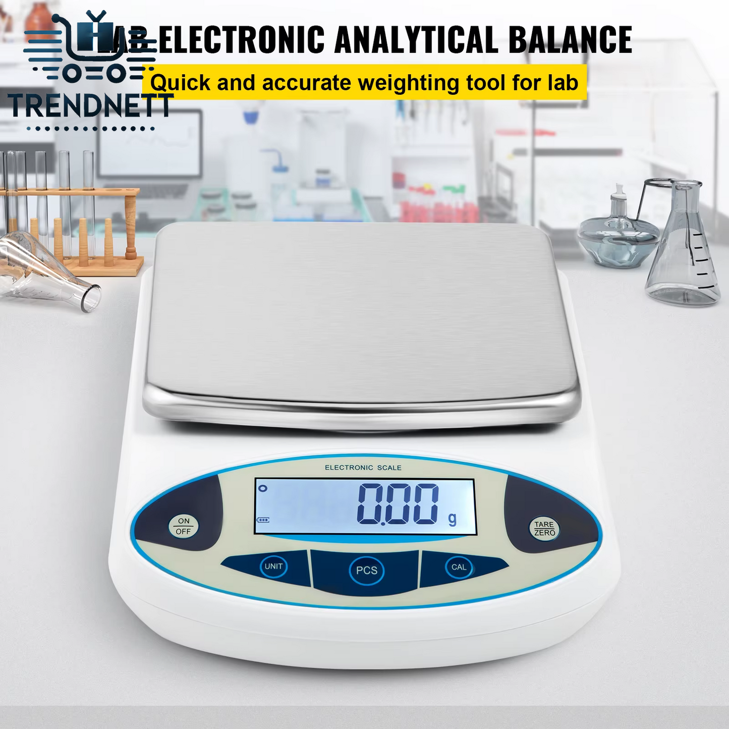 VEVOR Kitchen Scale 5000G X 0.01G Lab Analytical Balance W/ LCD Backlit Screen Digital Weight Mini Precision Pocket Electronic