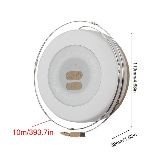 Outdoor Camping String Lights Tent Lights Camping Lights String Adjustable Brightness Rechargeable Camp Lights Camping Accessory