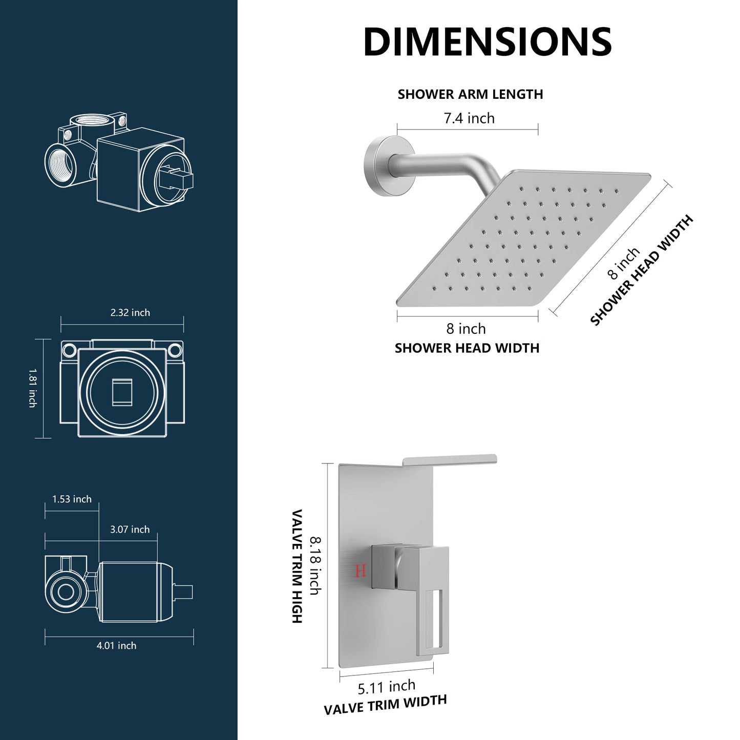 Shower Faucet with Storage Shelves