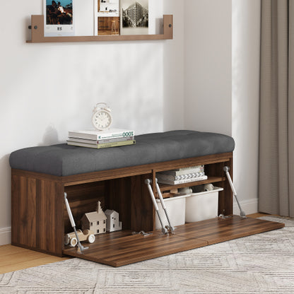 49-Inch Storage Shelves, Locker Storage, Footstool