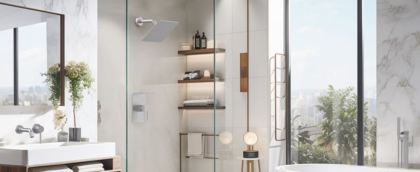 Shower Faucet with Storage Shelves