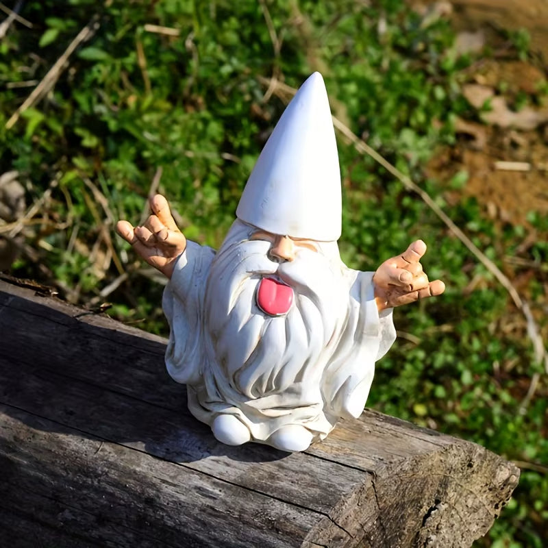 1Pc Rocker Gnome Garden Statues Will Rock Your Fairy Garden and Garden Gnomes Outdoor Statues, Garden Gnome Statue, Garden Decor