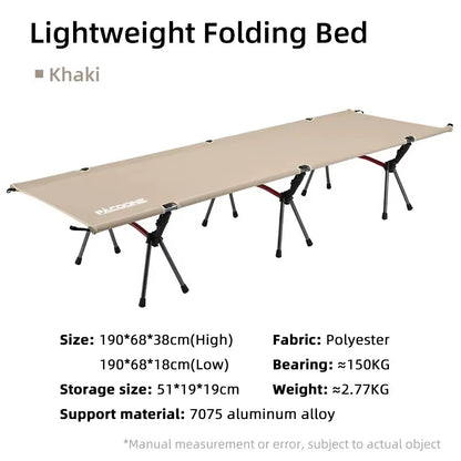 Camping Cot Folding Camping Bed Portable Outdoor Bed Comfortable Sleeping Cots for Adults & Kids Camping, Travel, RV