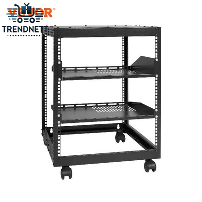 Open Frame Server Rack 12U/15U/ 20U Floor Standing or Wall Mounted with Adjustable Depth for Microdata Center Office Use