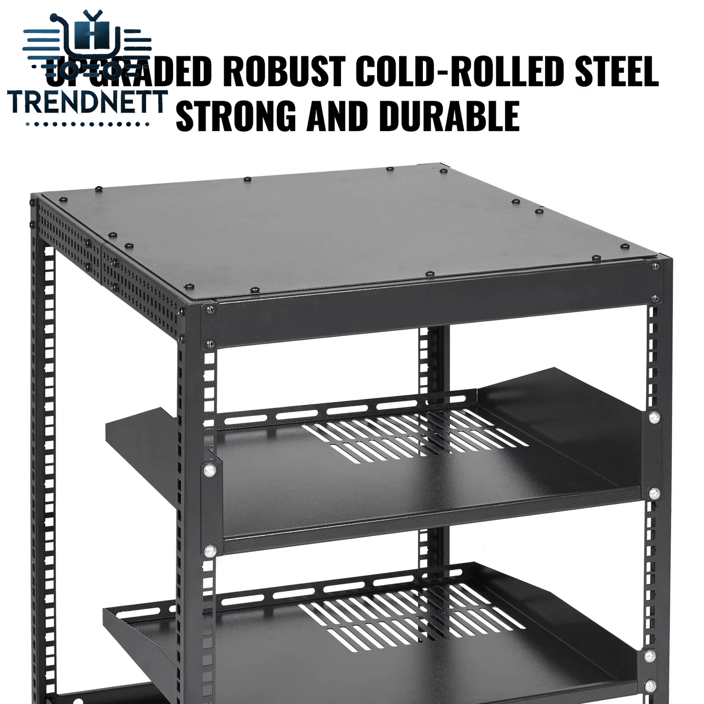 Open Frame Server Rack 12U/15U/ 20U Floor Standing or Wall Mounted with Adjustable Depth for Microdata Center Office Use