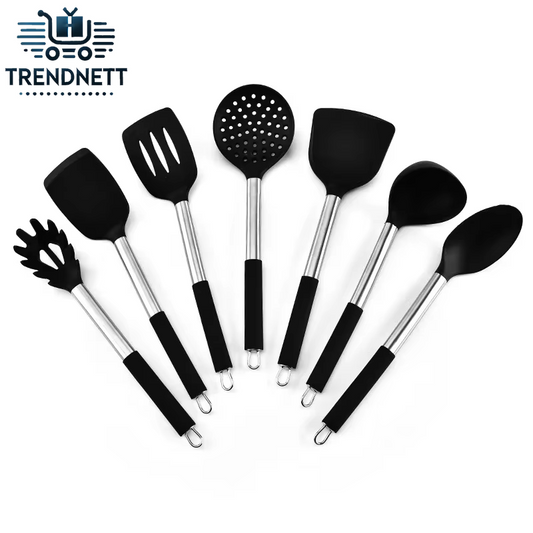 Stainless Steel Handle Silica Gel Kitchenware 7 Pieces Kitchen Tools Cooking Gadgets Kitchen Accessories Cooking Tools