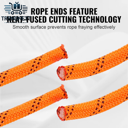 120Ft Dual-Weave Polyester Cord 3/8 1/2 Inch 48-Strand Multi-Use Rope for Arborist Activities Outdoor Adventures Versatile