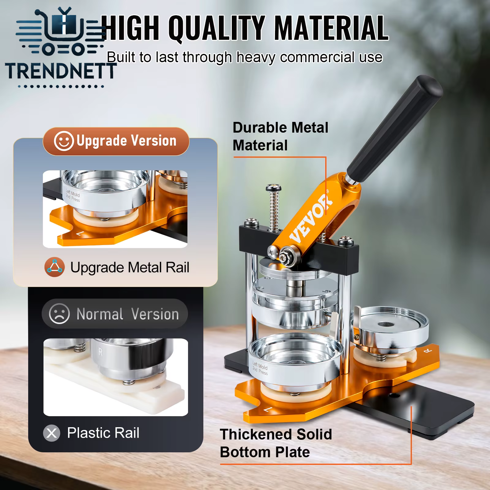 VEVOR 75Mm Button Maker Machine Badge Punch Press Button Making Supplies with 100Pcs Button Parts & Circle Cutter & Magic Book