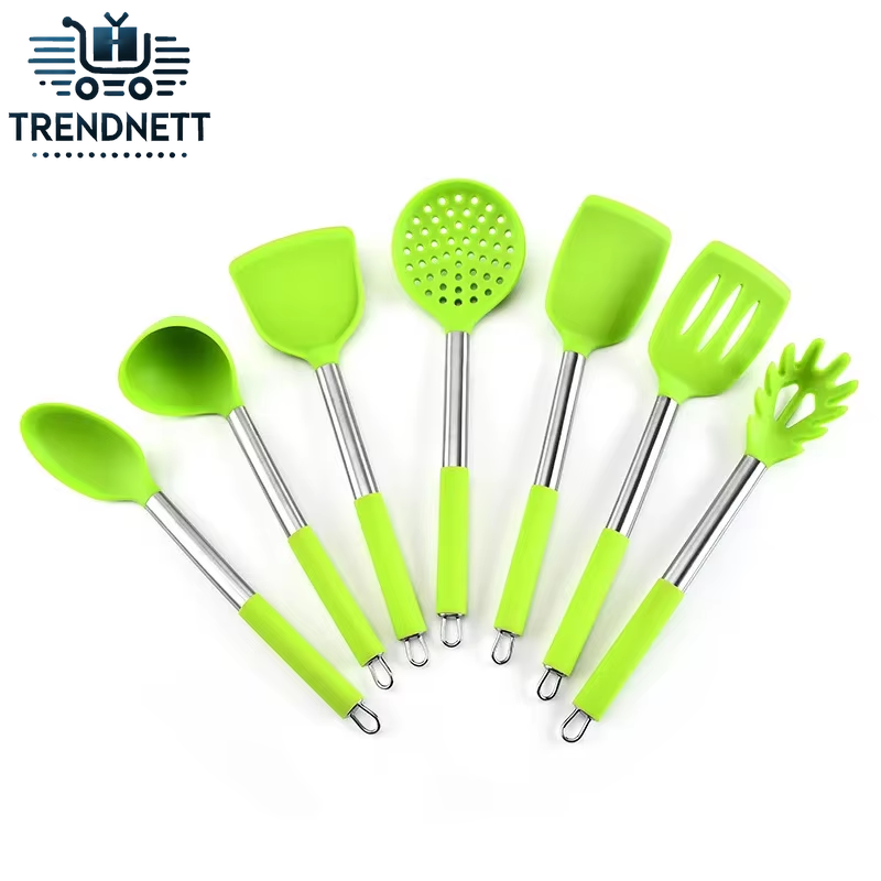 Stainless Steel Handle Silica Gel Kitchenware 7 Pieces Kitchen Tools Cooking Gadgets Kitchen Accessories Cooking Tools