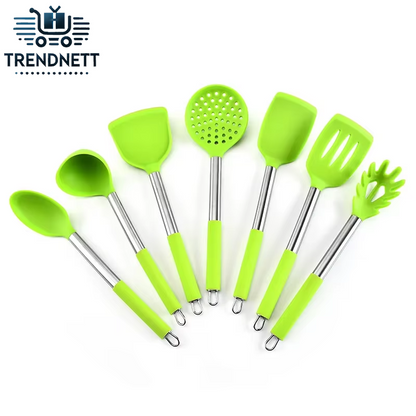 Stainless Steel Handle Silica Gel Kitchenware 7 Pieces Kitchen Tools Cooking Gadgets Kitchen Accessories Cooking Tools
