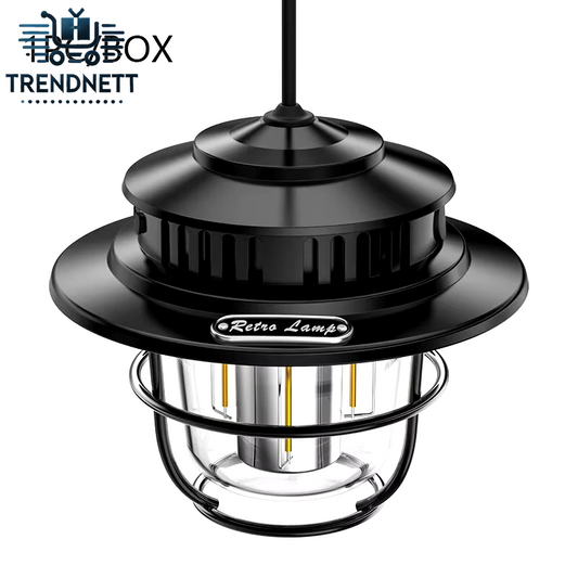 Retro Portable Camping Lantern Waterproof Emergency Light Stepless Dimmable Hanging Tent Lamp for Outdoor Hiking