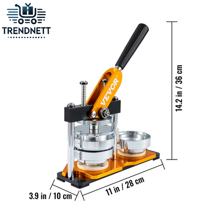 VEVOR 75Mm Button Maker Machine Badge Punch Press Button Making Supplies with 100Pcs Button Parts & Circle Cutter & Magic Book
